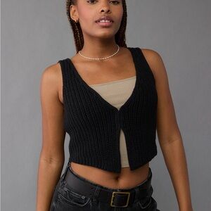 AE Open Clasp-Front Sweater Vest | Medium| NWT